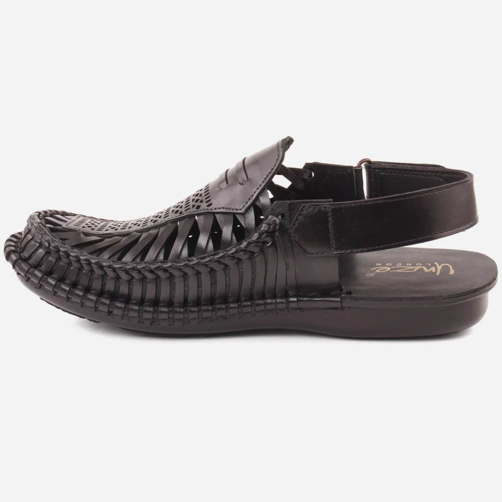 Men "JANS" Practical and Stylish  Leather Sticky Straps Sandals - Image 3