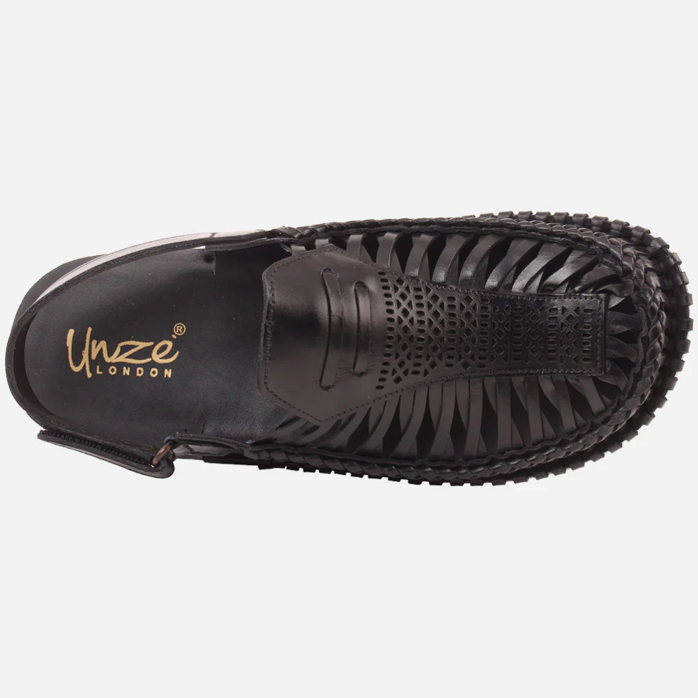 Men "JANS" Practical and Stylish  Leather Sticky Straps Sandals - Image 4