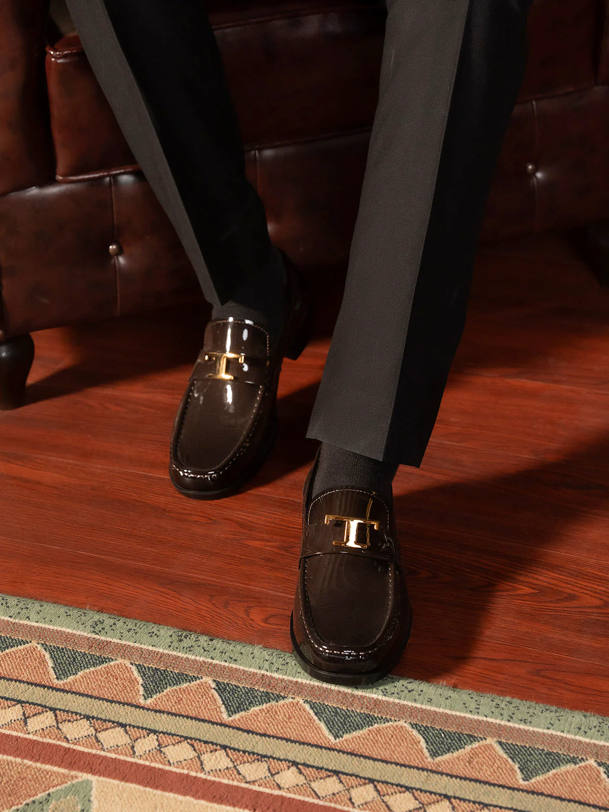 Men "JASPER" Suitable Design Leather Formals - Image 6