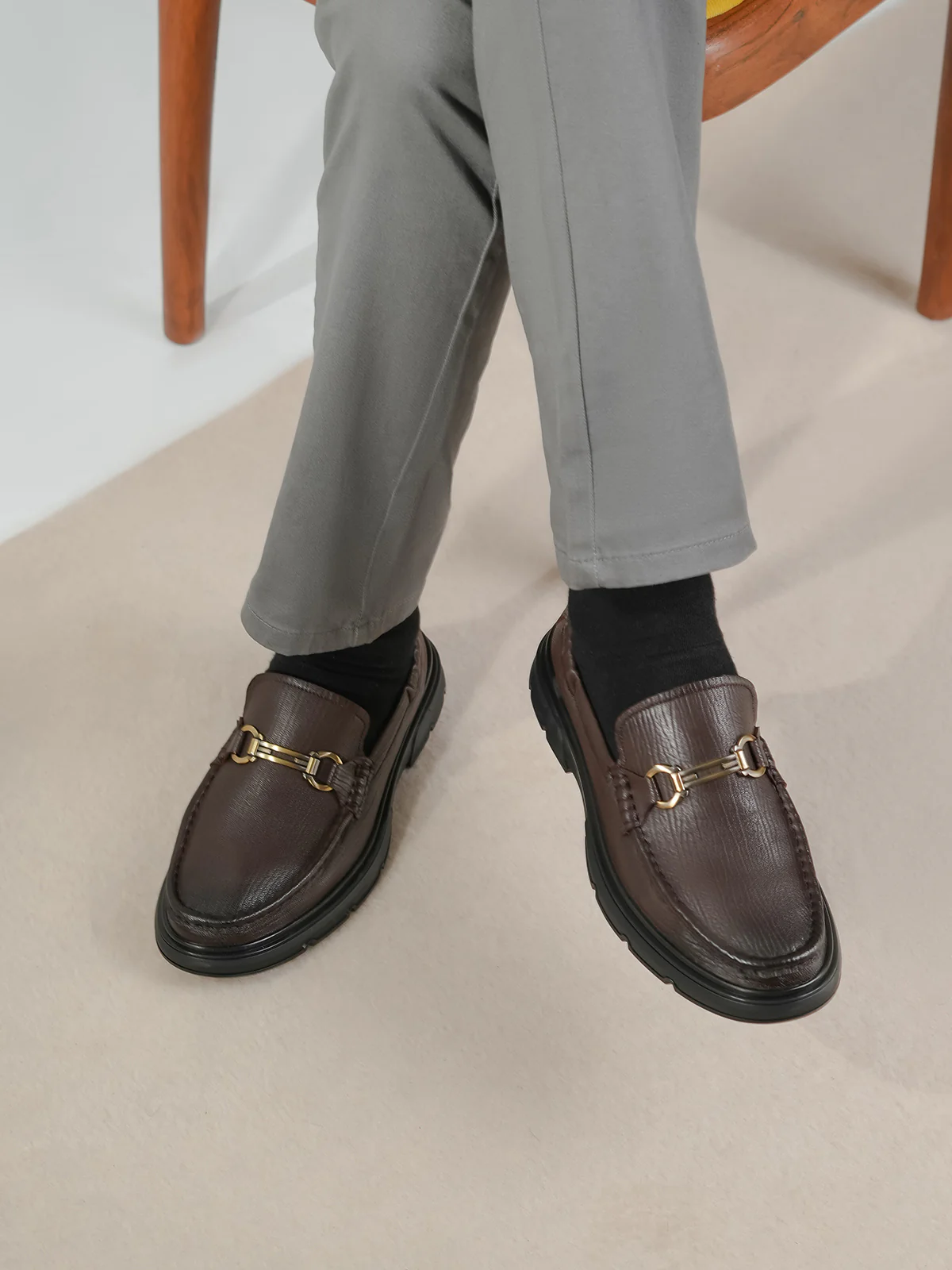 Men "KOMALI" Loafer Slip-On Leather Shoes - Image 3