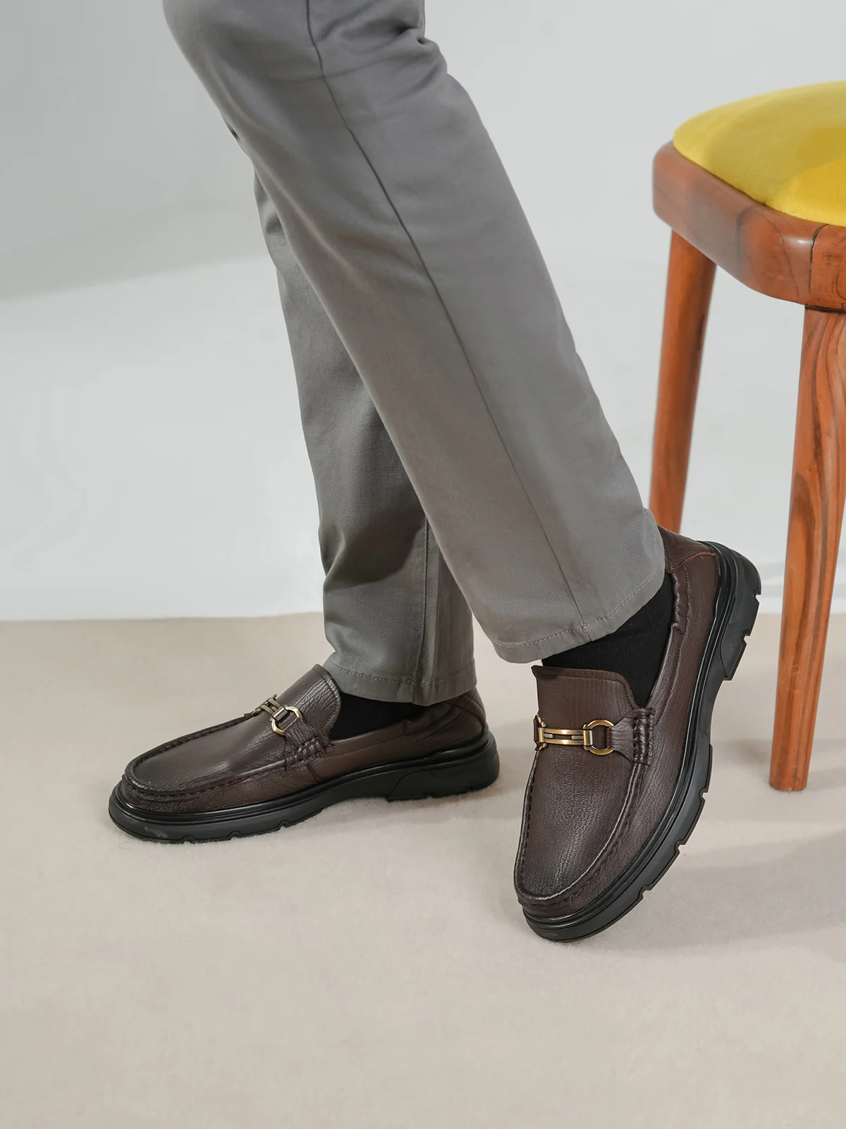 Men "KOMALI" Loafer Slip-On Leather Shoes - Image 6