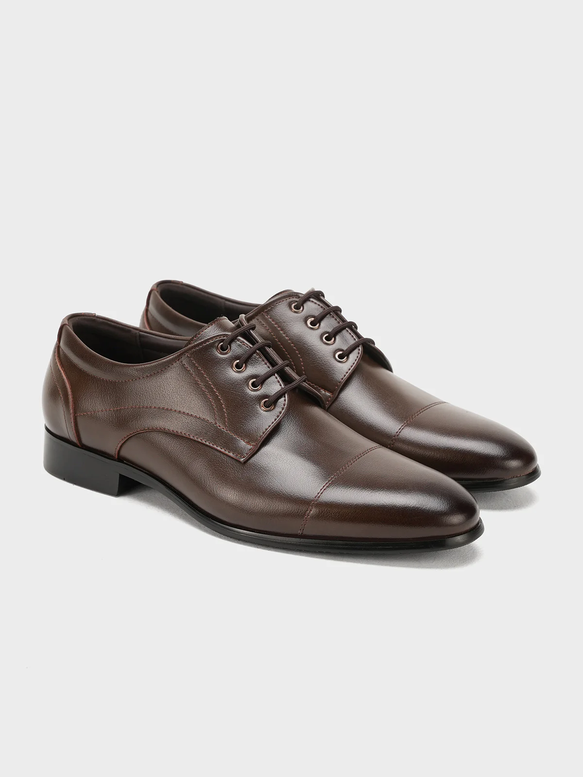 Men "LUKYAN" Lace-Up Leather Formal Shoes - Image 4