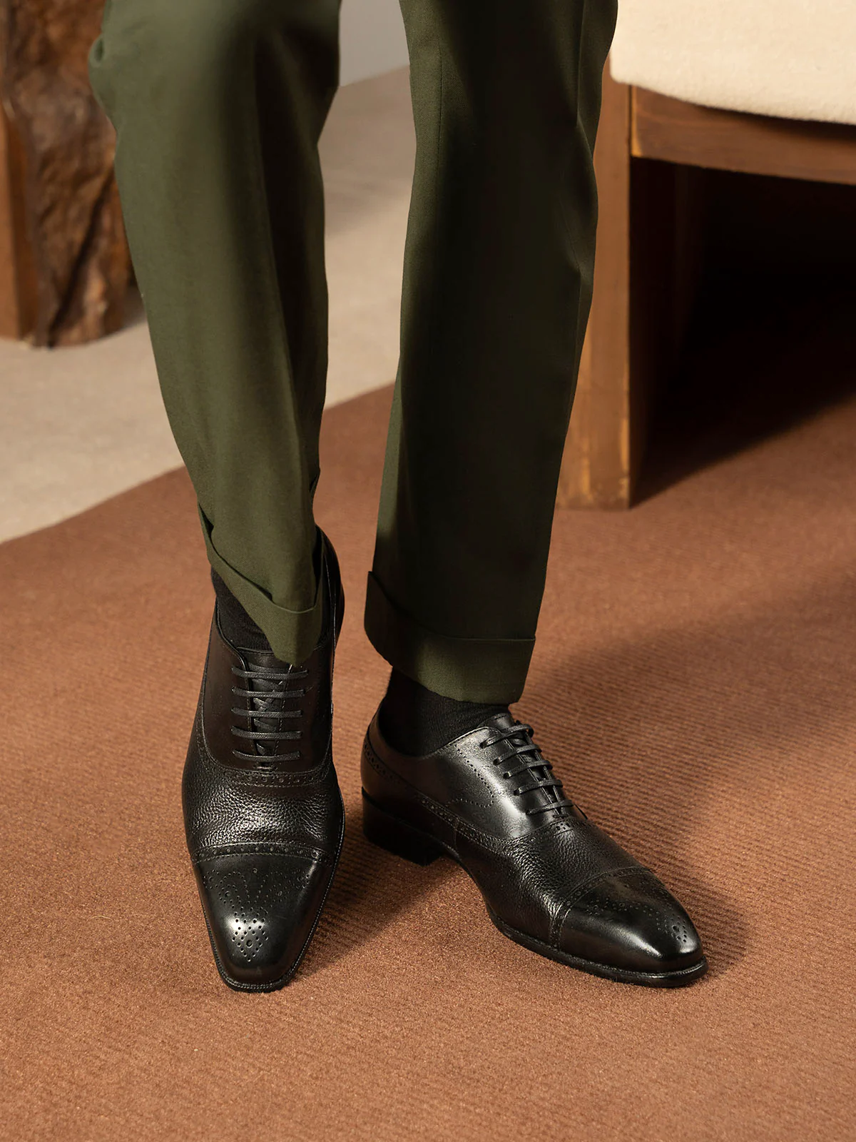 Men "MASON" Leather Lace Up Formals