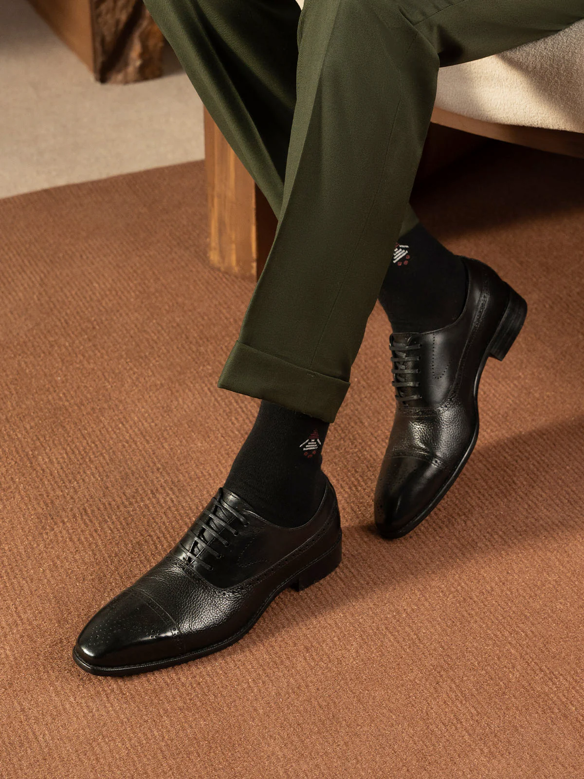 Men "MASON" Leather Lace Up Formals - Image 6