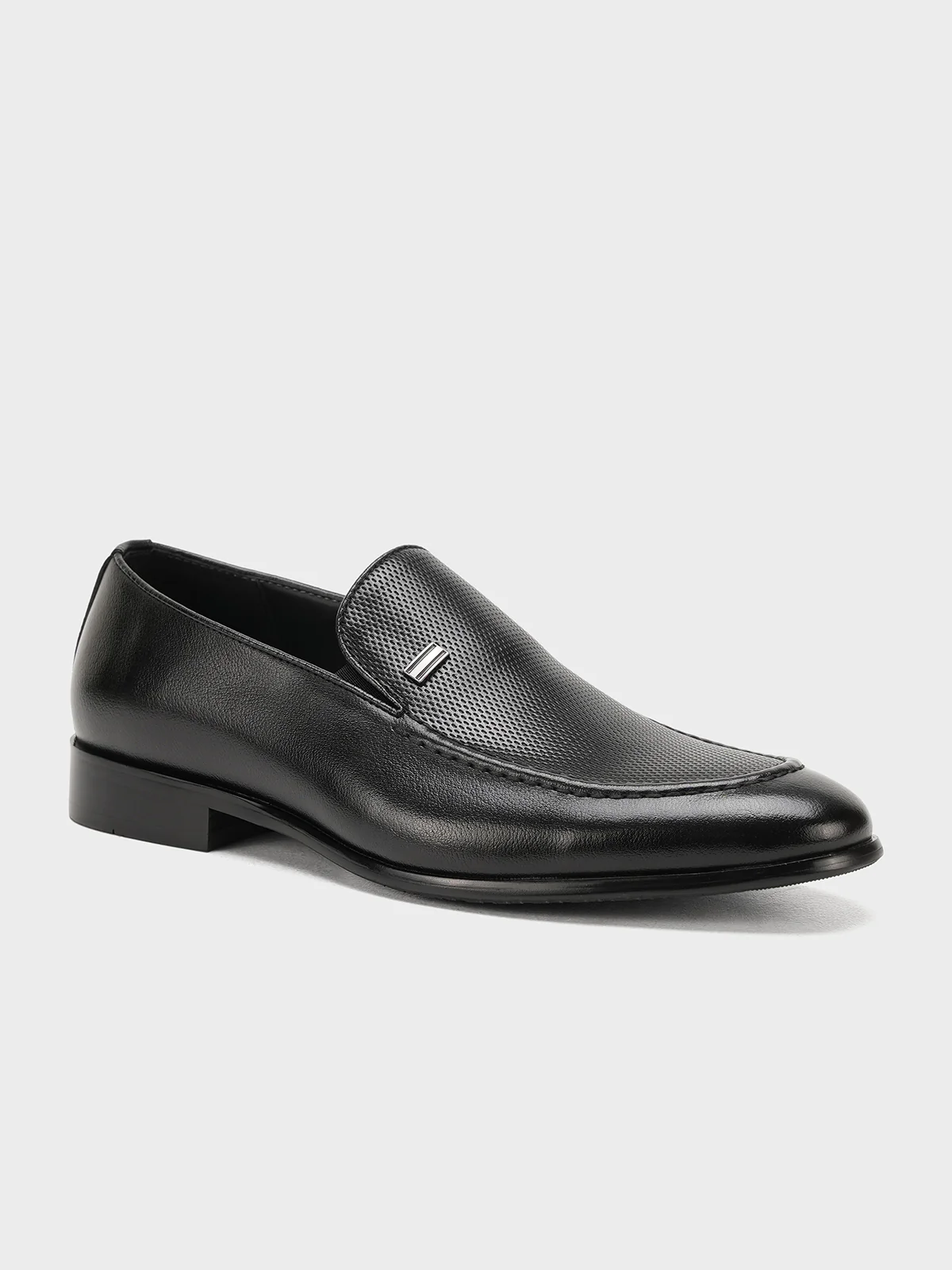 Men "MELORA" Textured Leather Formal Shoes - Image 2