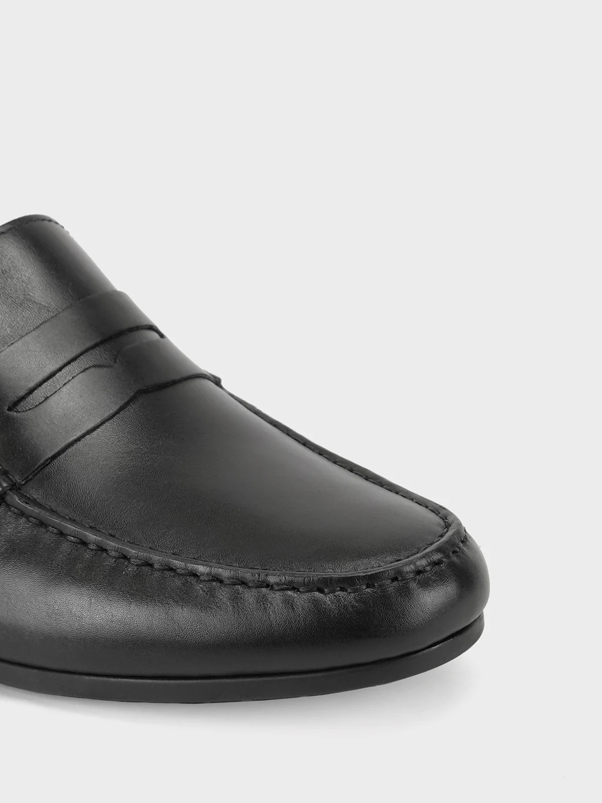 Men "NON" Woven Textured Slip On Casual Leather Moccasin Shoes - Image 7