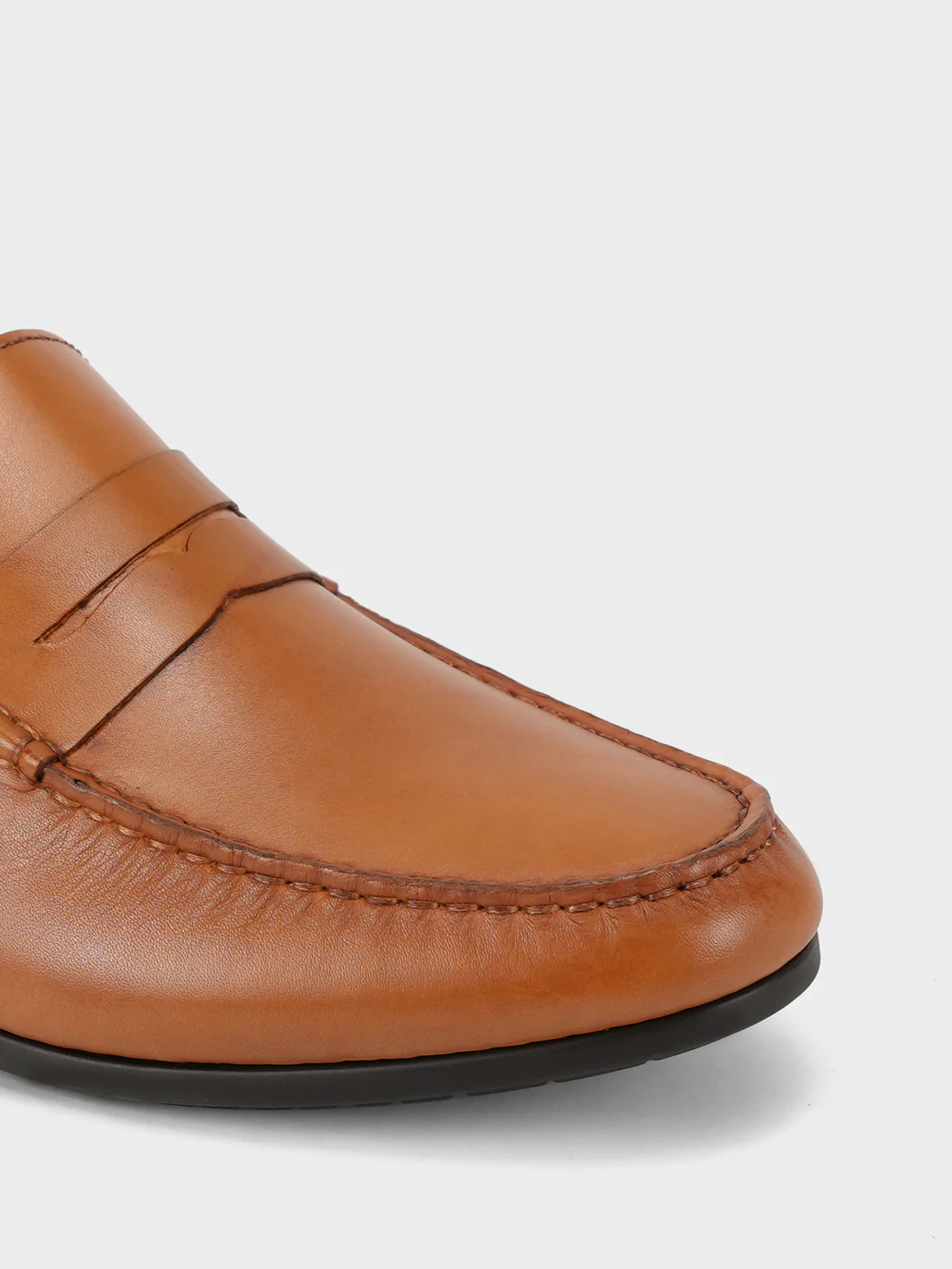 Men "NON" Woven Textured Slip On Casual Leather Moccasin Shoes - Image 7