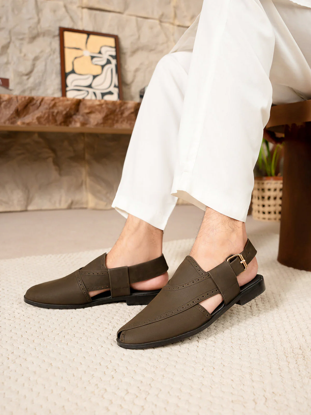 Men "PROVAN" Peshawari Leather Sandals