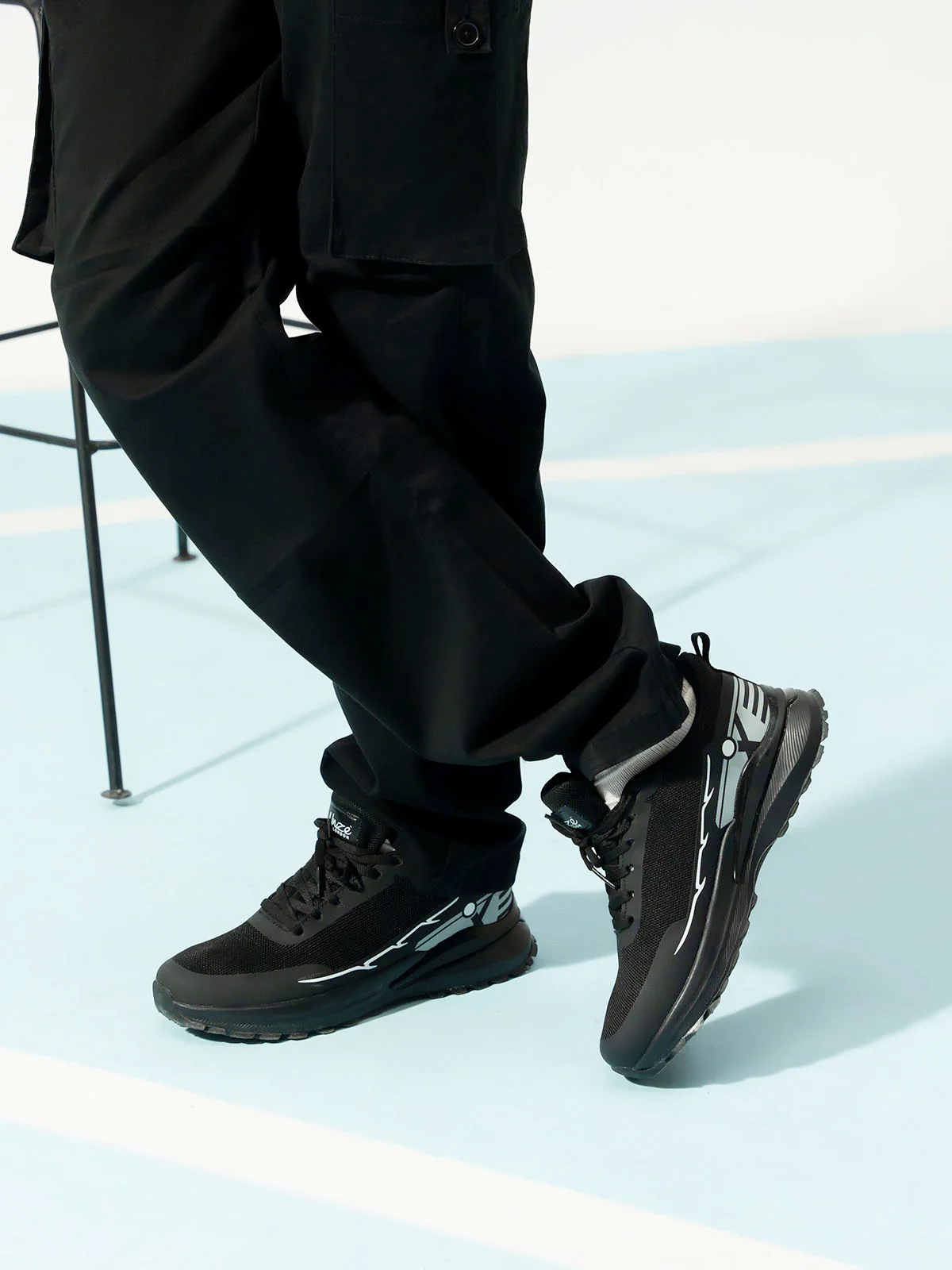 Men "RENZO" Stylish Soft Fabric Trainers - Image 3