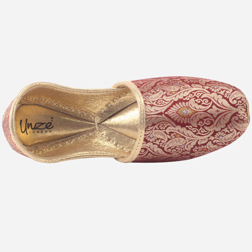Men’s "KAEL" Jamawar Slip On Indian Khussa - Image 4