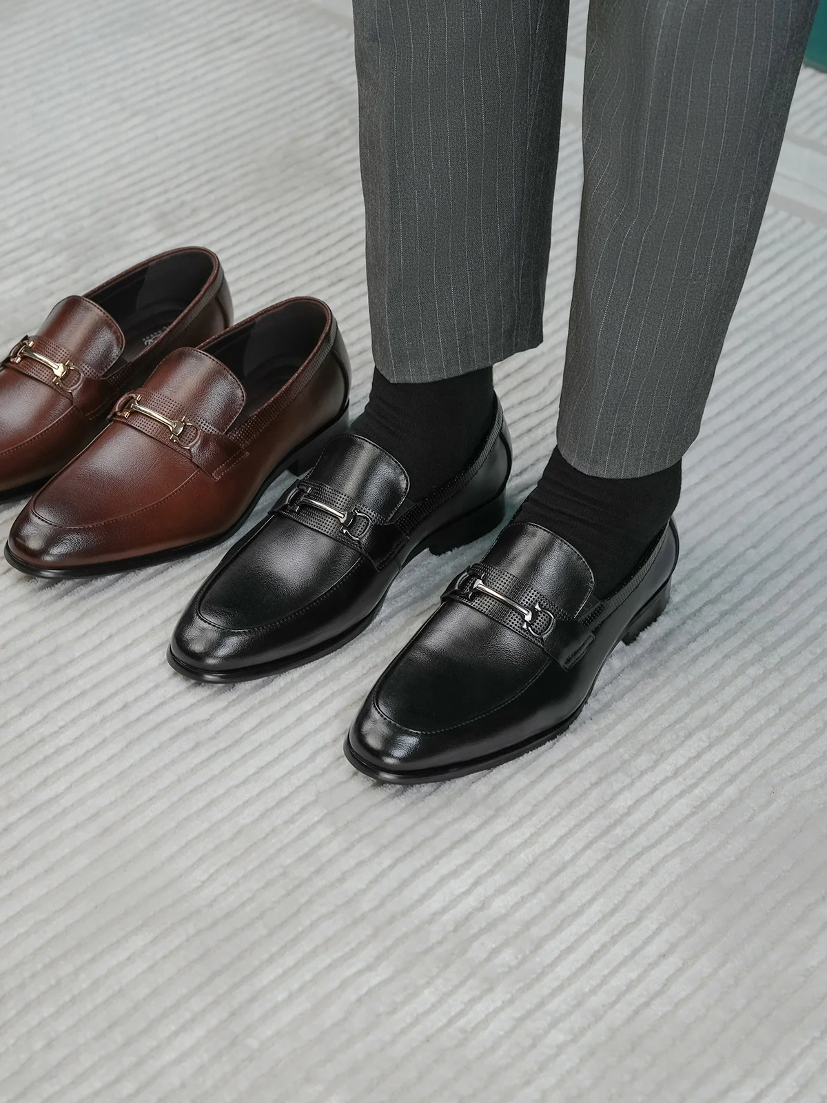 Men "TAISIYA" Sharp Style Leather Formals - Image 6
