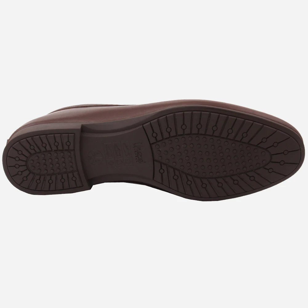 Men "VICENTE" Casual Perforated Slip On Metallic Buckle Leather Moccasins - Image 5