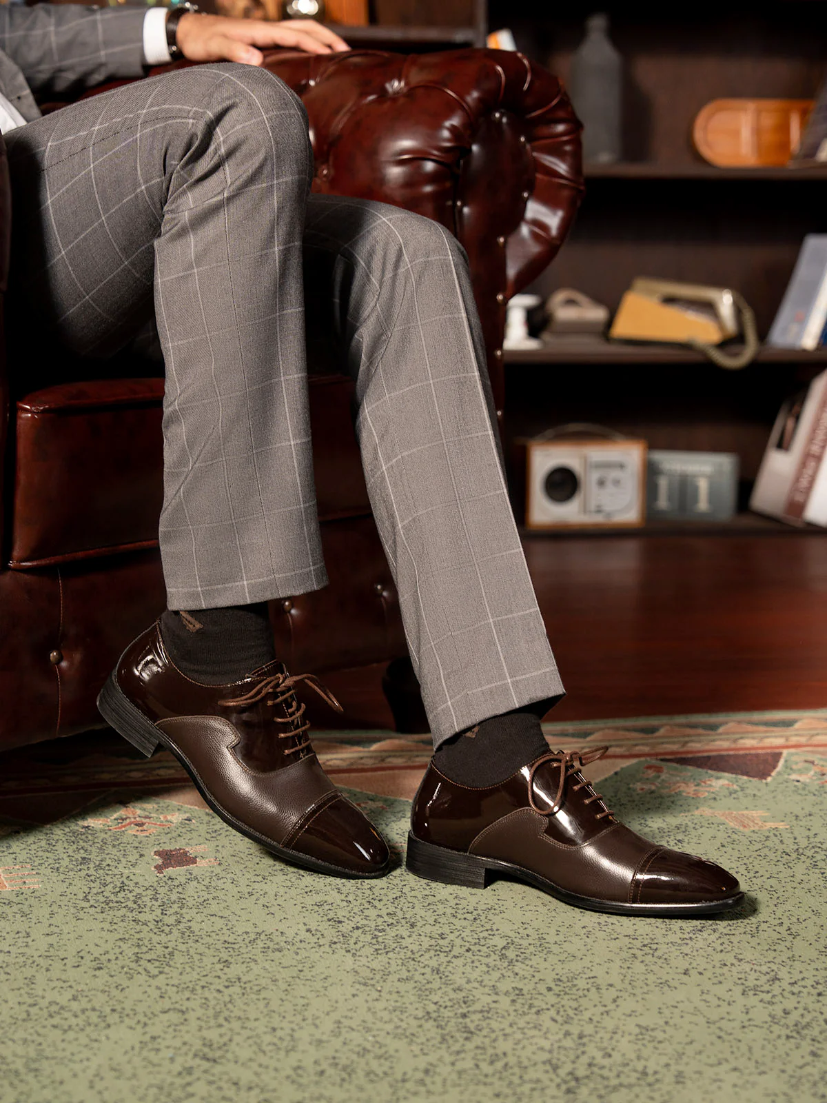 Men "WAYLO" Lace Up Leather Formal Shoes - Image 6