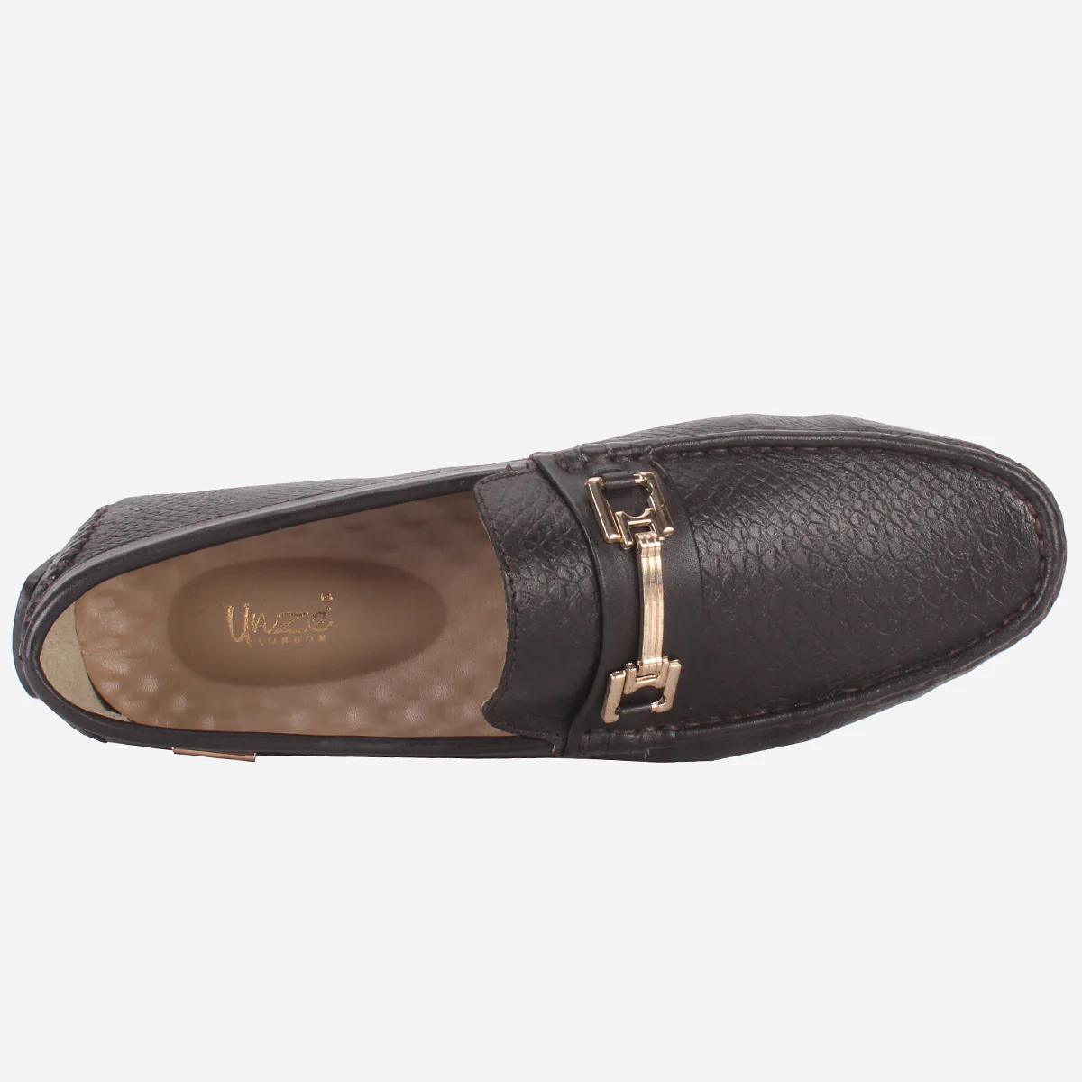 Men's "ALPHA" Textured Leather Moccasins Shoes - Image 4