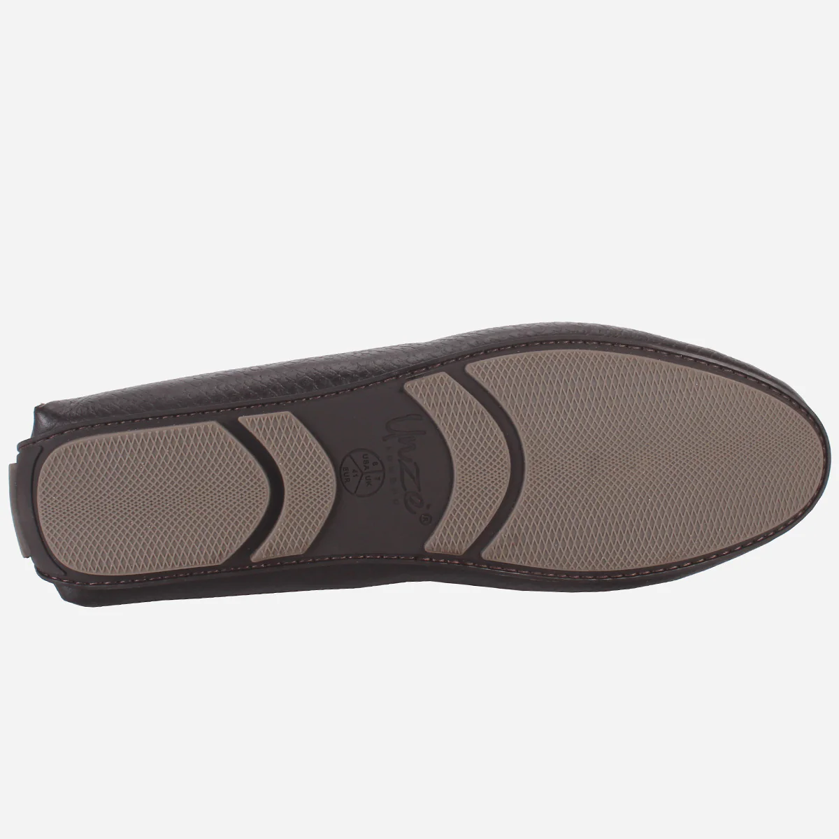 Men's "ALPHA" Textured Leather Moccasins Shoes - Image 5