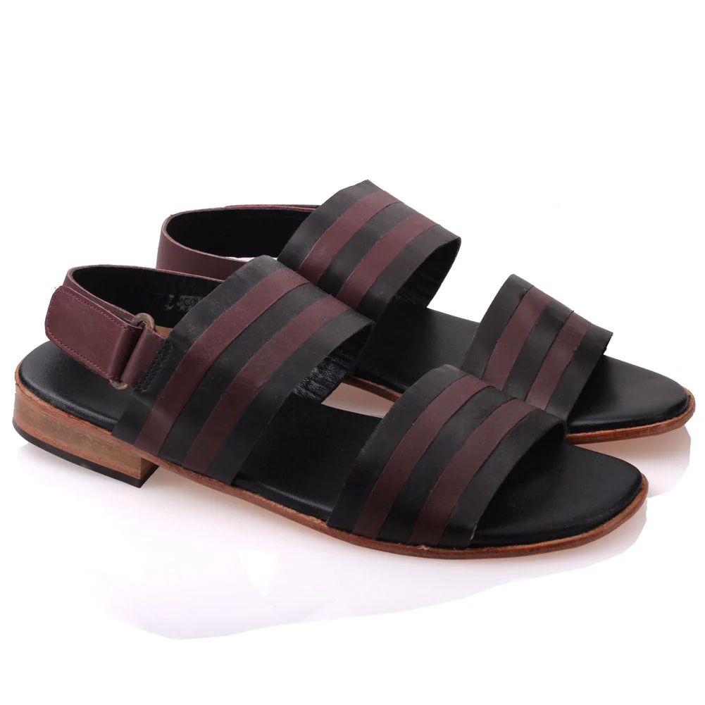 Mens ‘Aruba’ Leather Strappy Casual Sandals - Image 2