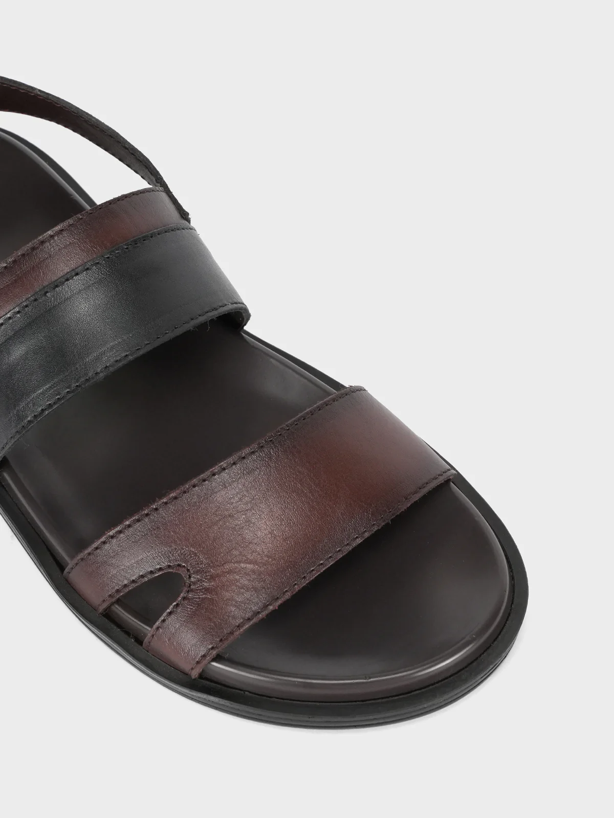 Mens "DONAR" Casual Leather Sandals - Image 4