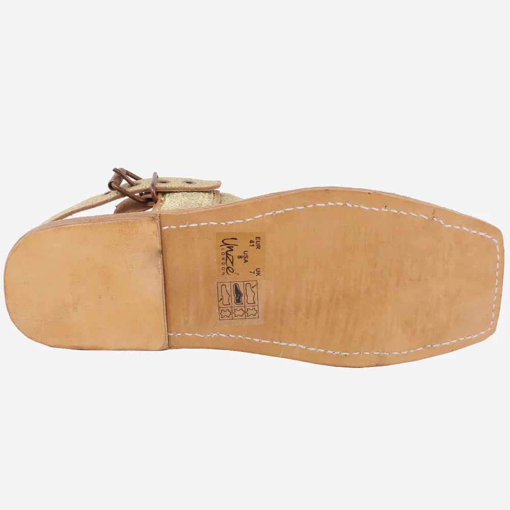 Men's "EARL" Full Leather Traditional Embroidered Casual Kohati Sandals - Image 5