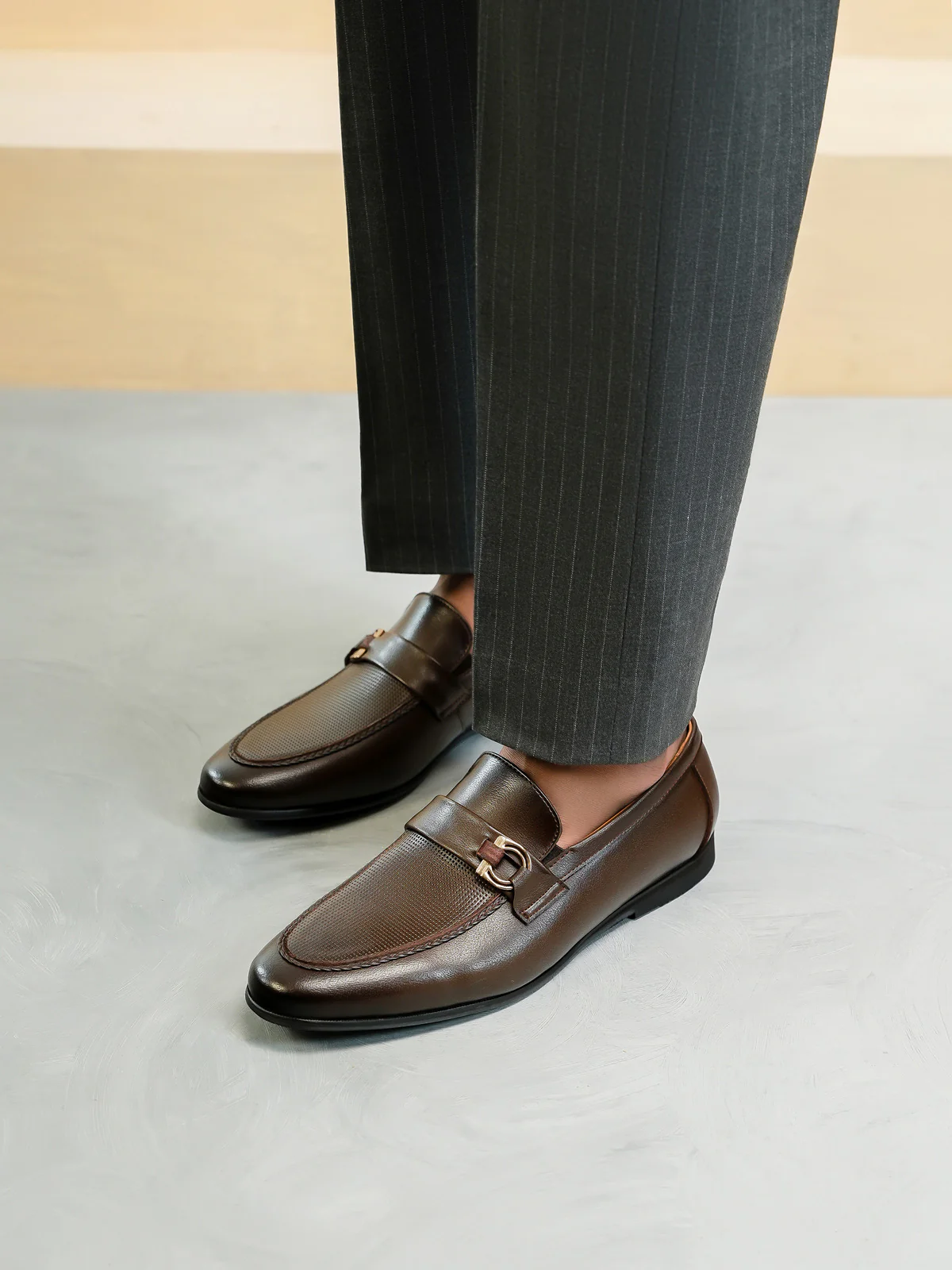 Mens "FALCO" Dress Leather Formal Shoes - Image 6