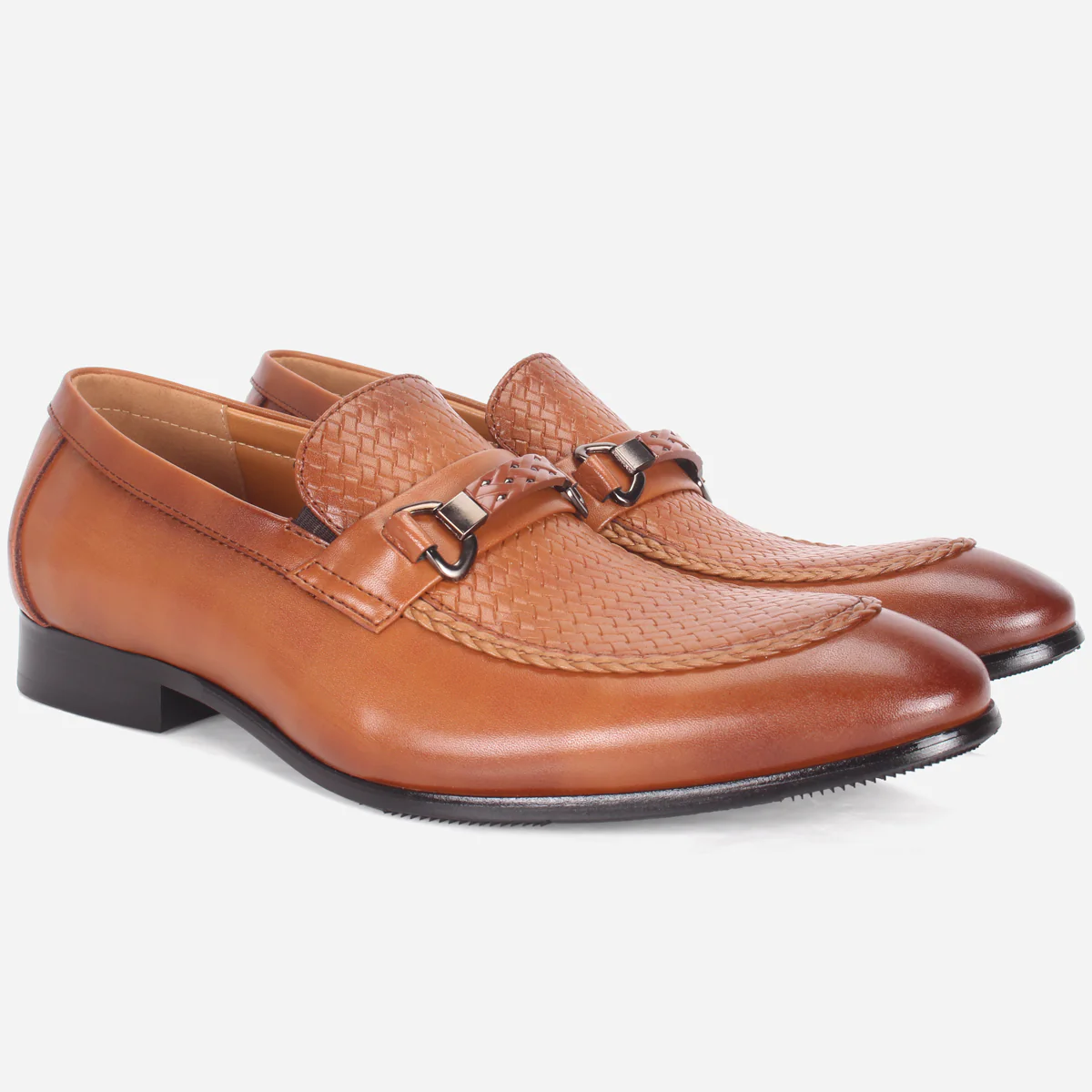 Mens "FAZAR" Leather Office Formal Slide In Shoes - Image 2