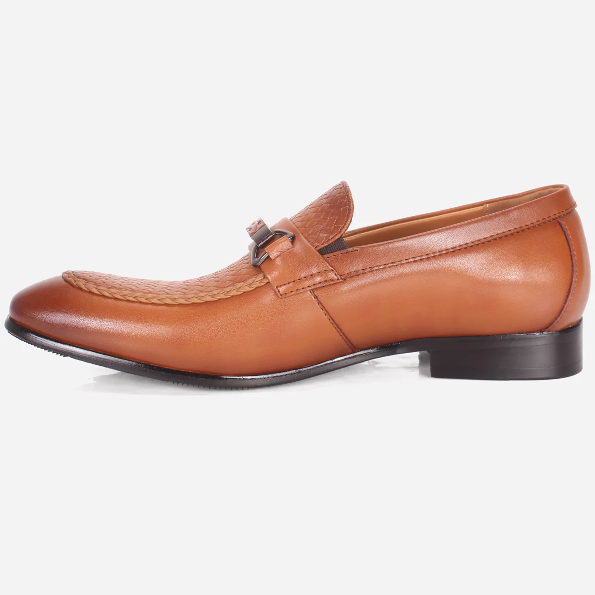 Mens "FAZAR" Leather Office Formal Slide In Shoes - Image 3