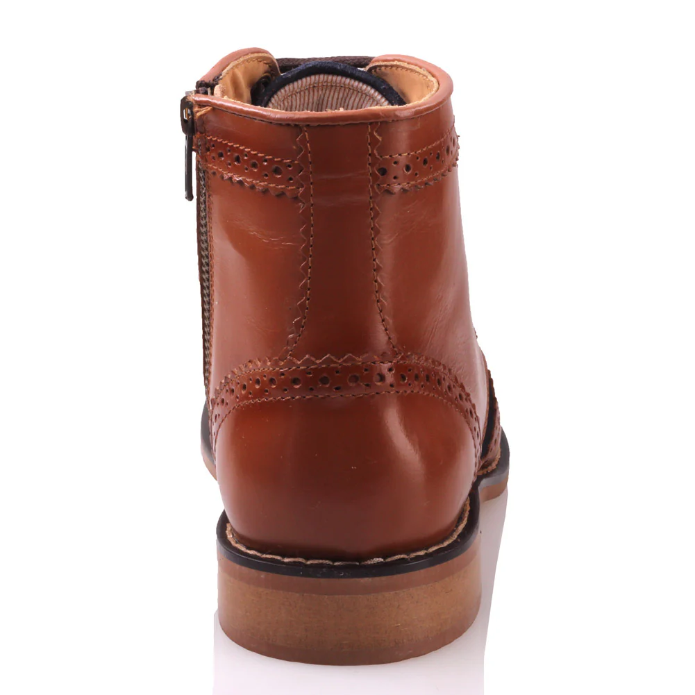 Mens ‘Fraser’ Leather Laced-up Boots - Image 3