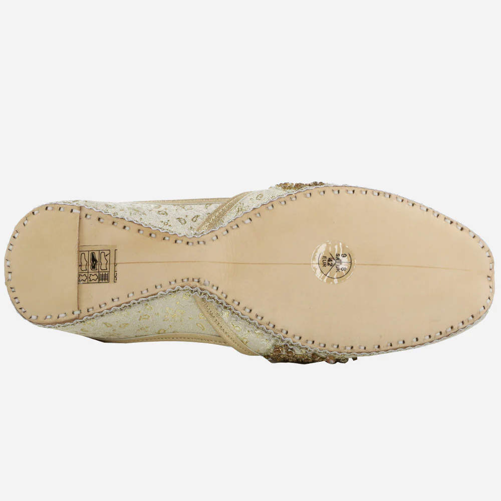 Mens Gents Decorated Evening Groom Leather Shoes Wedding Traditional Indian Khussa Flats Slip-ons Mojaris Pumps Sizes - Image 5