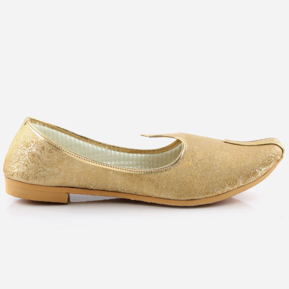Mens Gents Traditional Jamawar Leather Handmade Indian Khussa Wedding Groom Flat Slip-ons Handcrafted Jotis Mojaris Shoes - Image 2