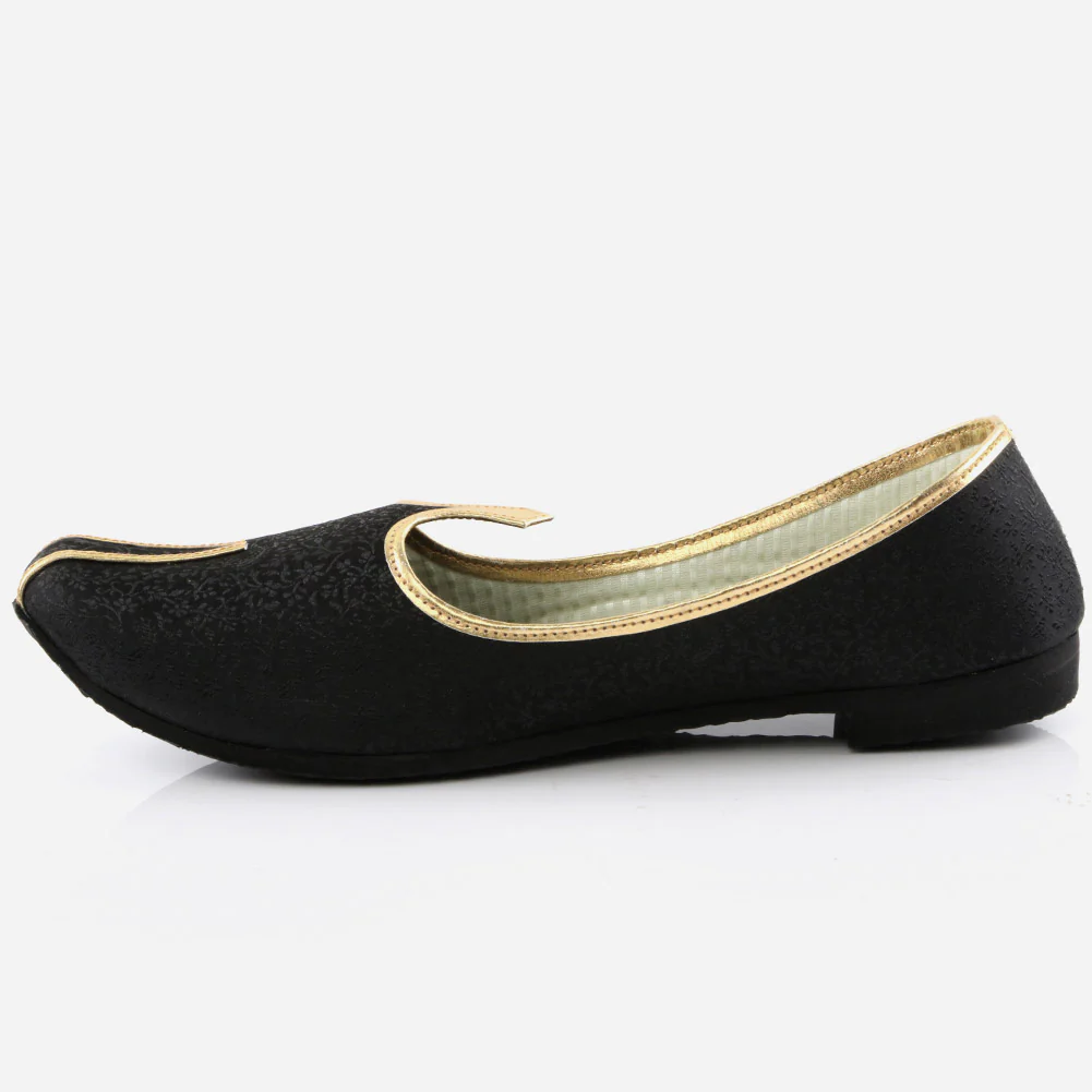 Mens Gents Traditional Jamawar Leather Handmade Indian Khussa Wedding Groom Flat Slip-ons Handcrafted Jotis Mojaris Shoes - Image 3