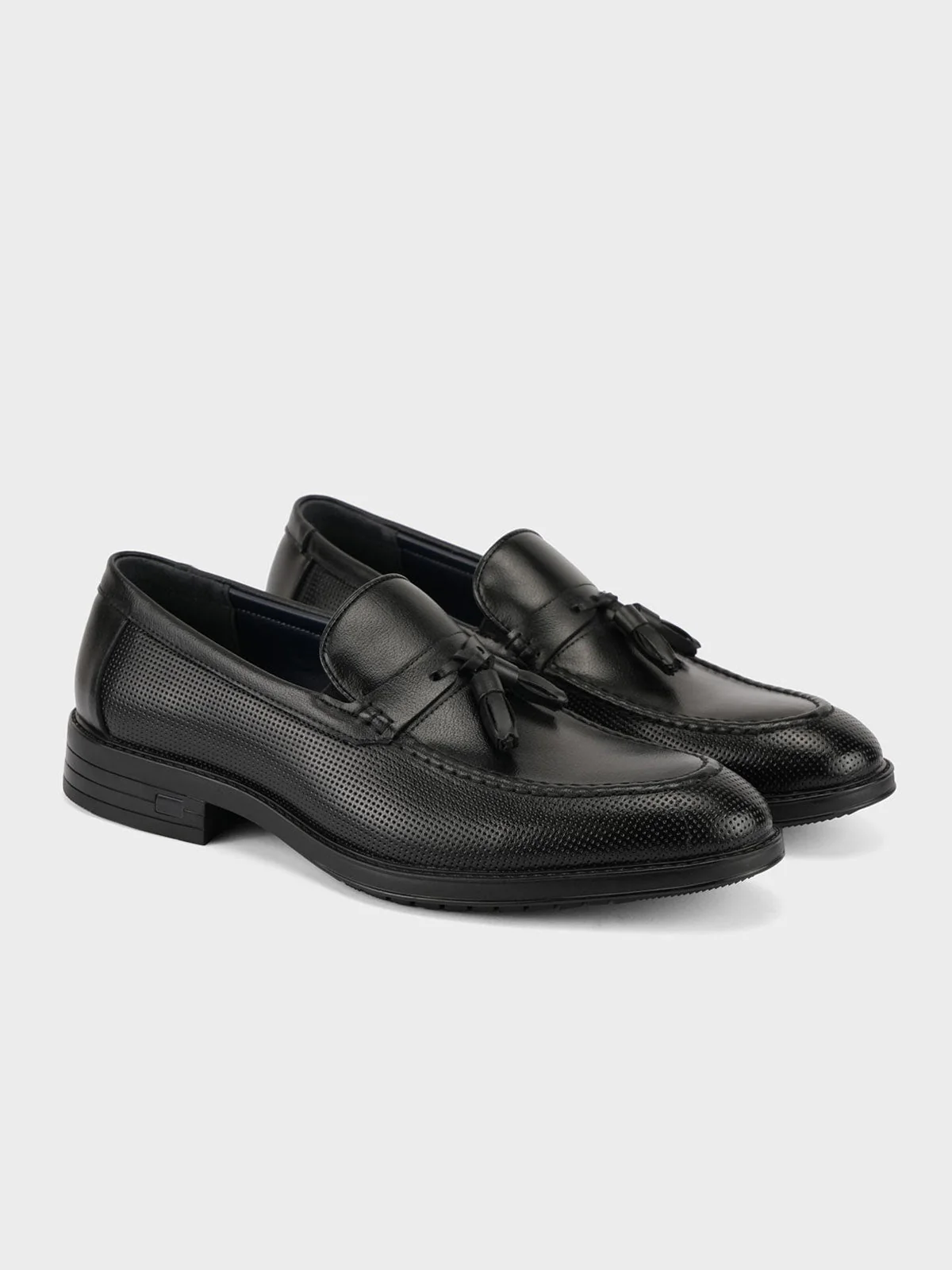 Mens "GRAY" Round Toe Leather Formal Shoes - Image 2