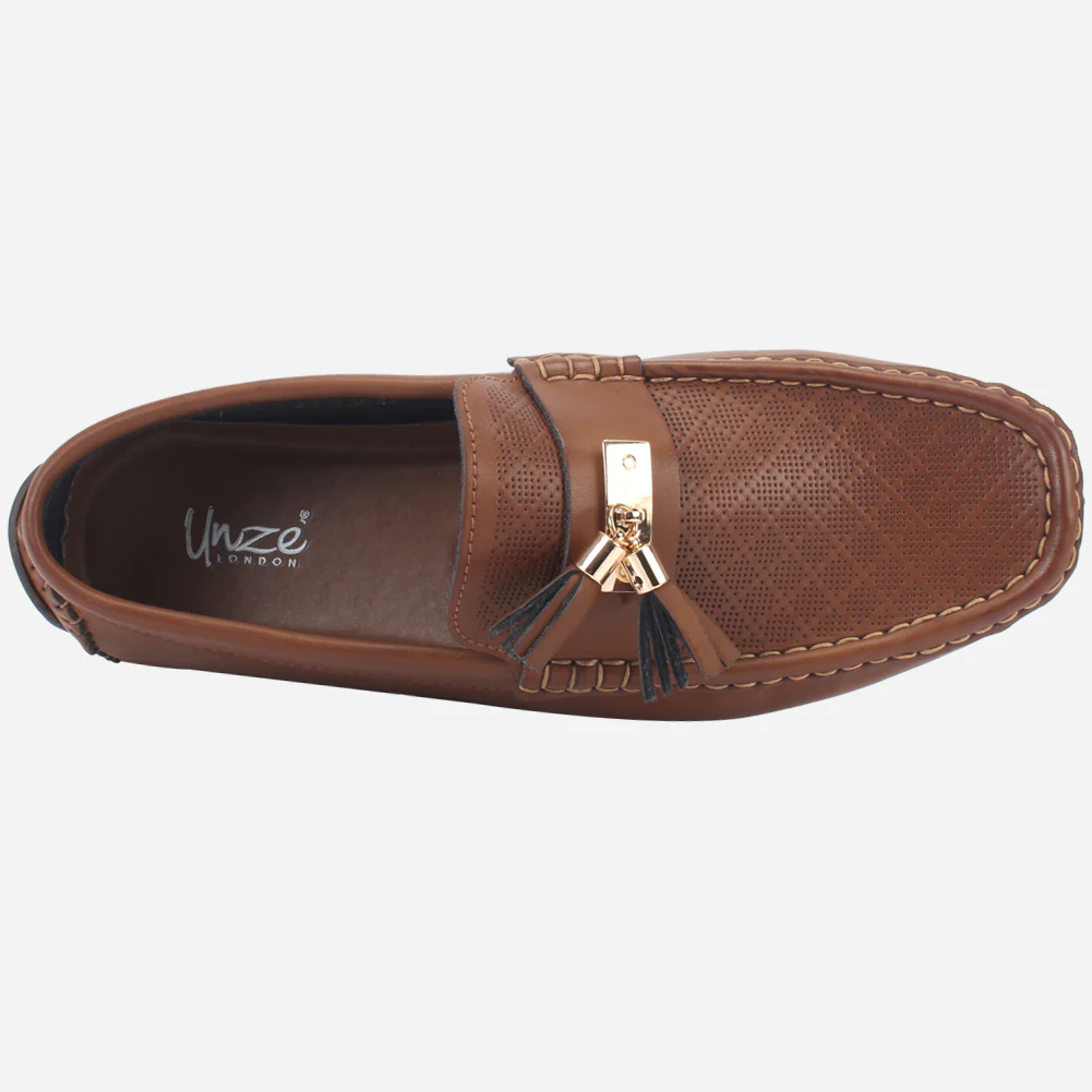 Mens "JAVEIR" Slip-on Buckled Moccasins Shoes - Image 4