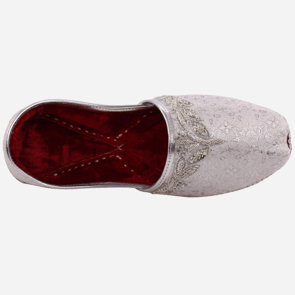Mens ‘Jess’ Adorned Leather Flat Indian Khussa - Image 4