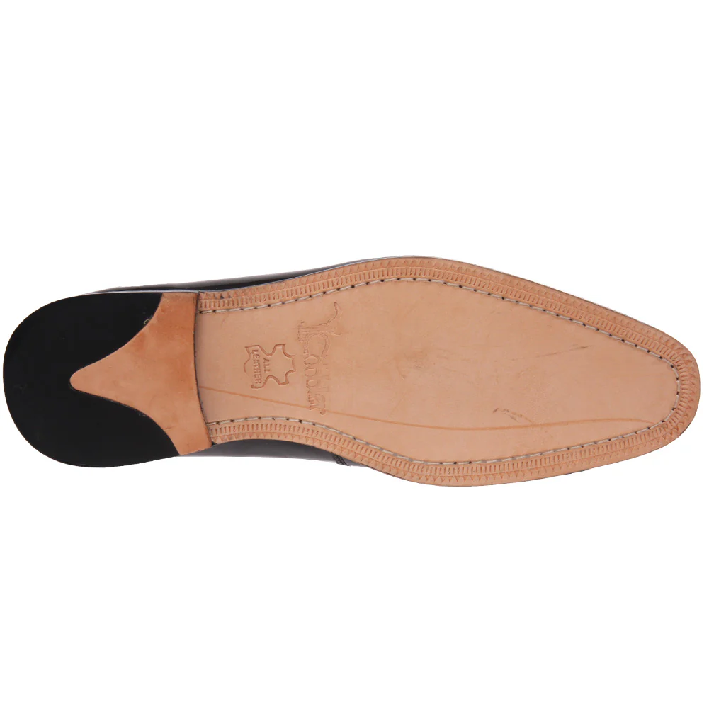 Mens 'Jigsa' Shiny Snake Textured Style Leather Slip On Shoes - Image 5