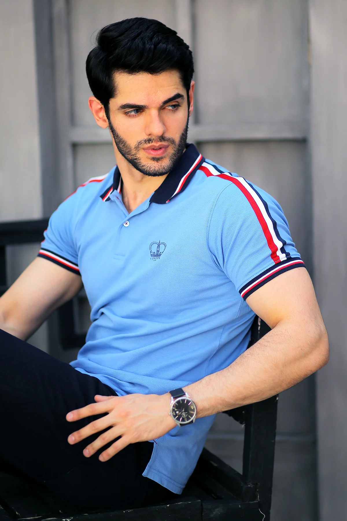 Mens "KLEIN" Trendy Cotton Polo T-Shirt - Image 2