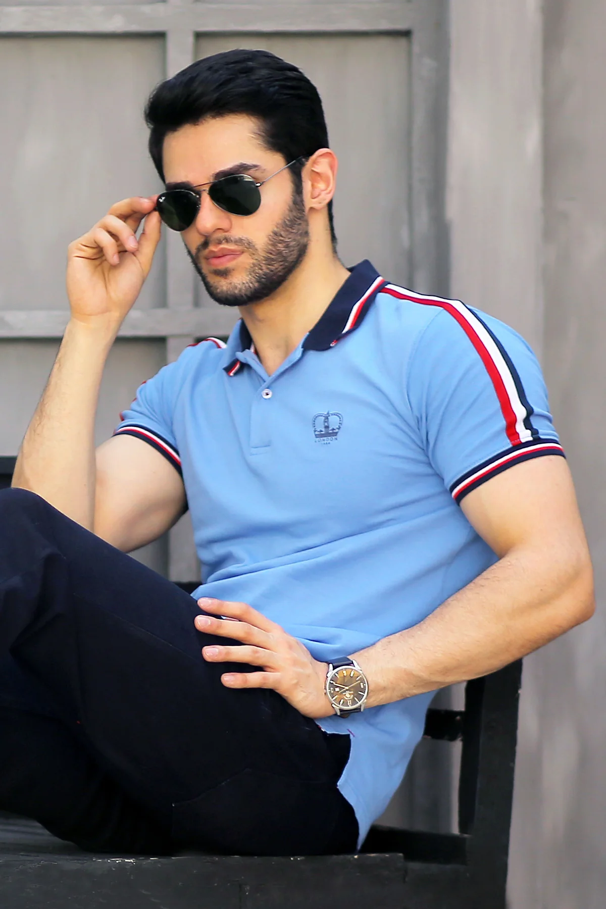 Mens "KLEIN" Trendy Cotton Polo T-Shirt - Image 5