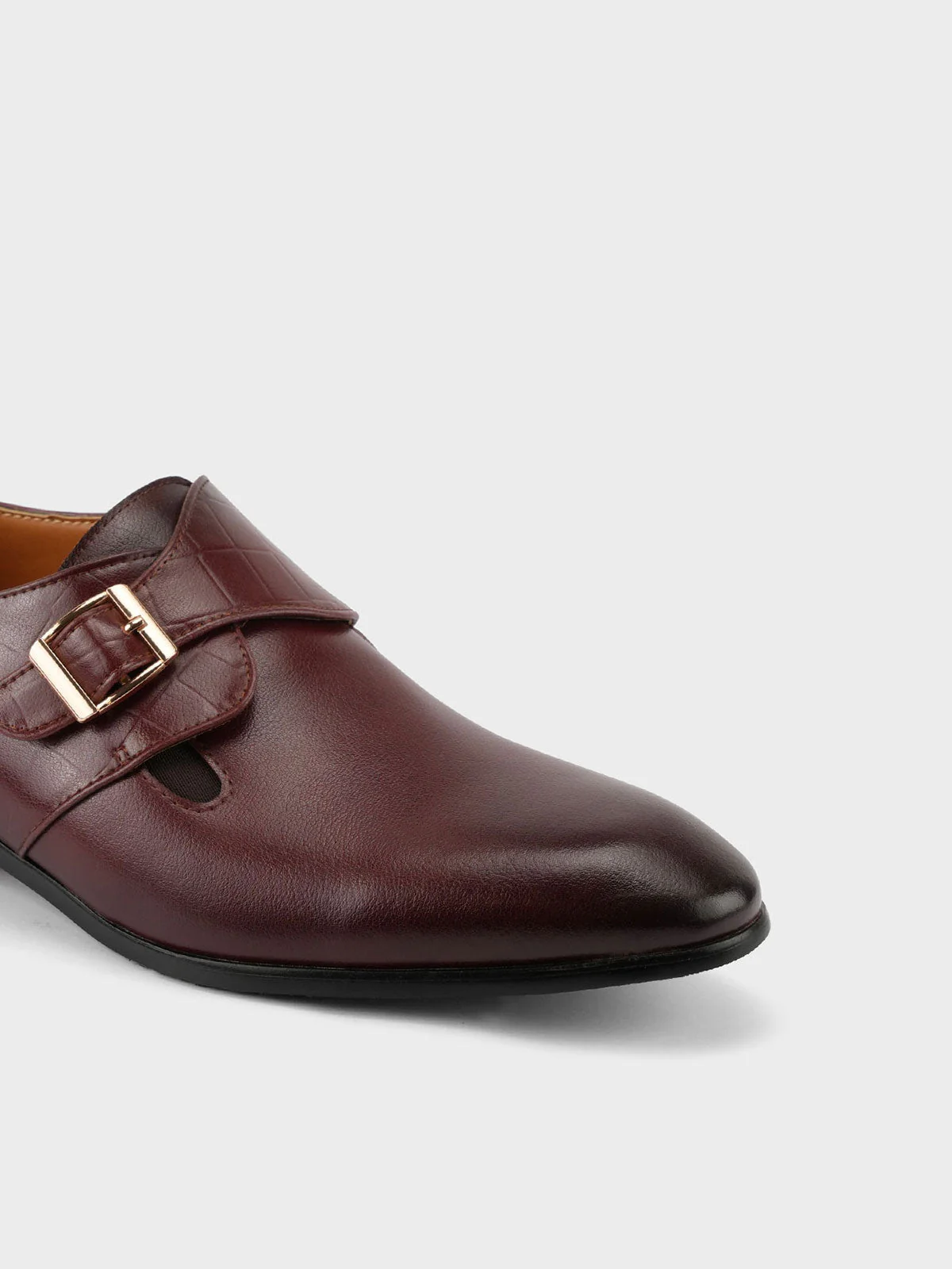 Mens "LAZARE" Monk Strap Leather Formal Shoes - Image 4