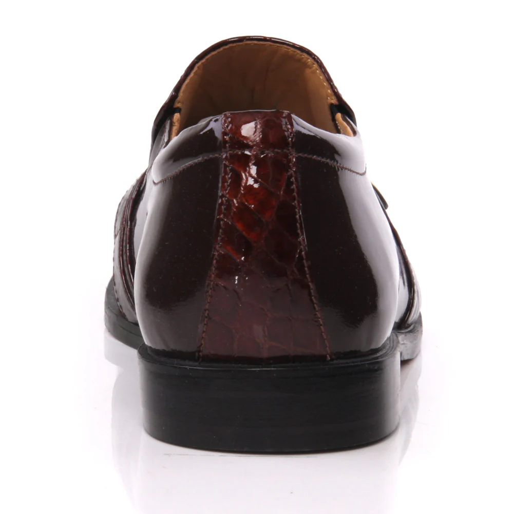 Mens Leather 'Nitin' Slipons Buckled Formal Dress Shoes - Image 2