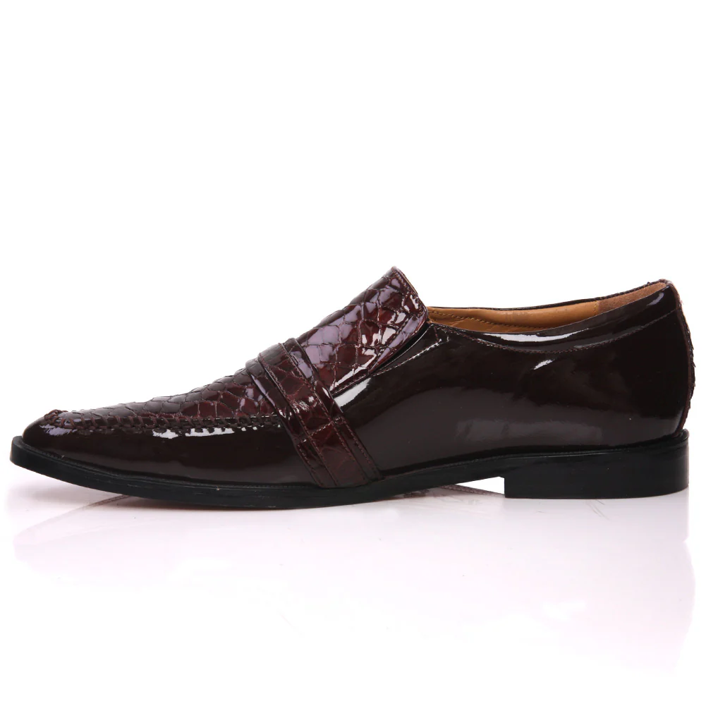 Mens Leather 'Nitin' Slipons Buckled Formal Dress Shoes - Image 3