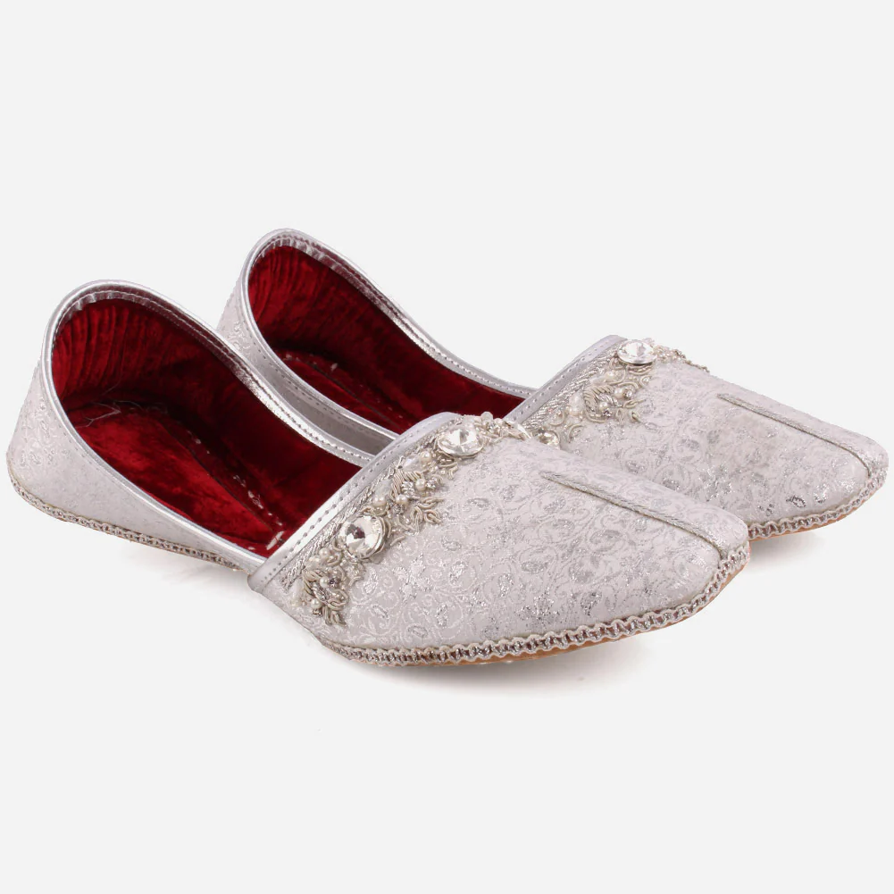 Mens ‘mason’ Adorned Leather Flat Indian Khussa - Image 2
