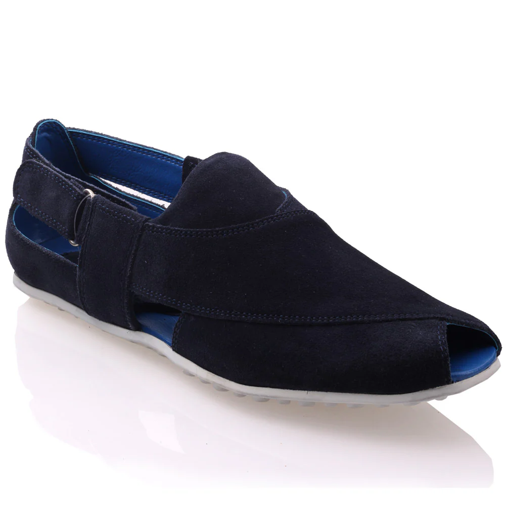 Mens Peshawari moccasin Leather suede slipon