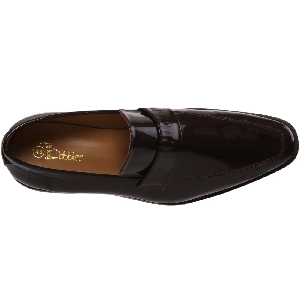 Mens ‘Rassie’ New Fashion Pointy Toe Slip-on Smart Dress Shoes Leather - Image 4