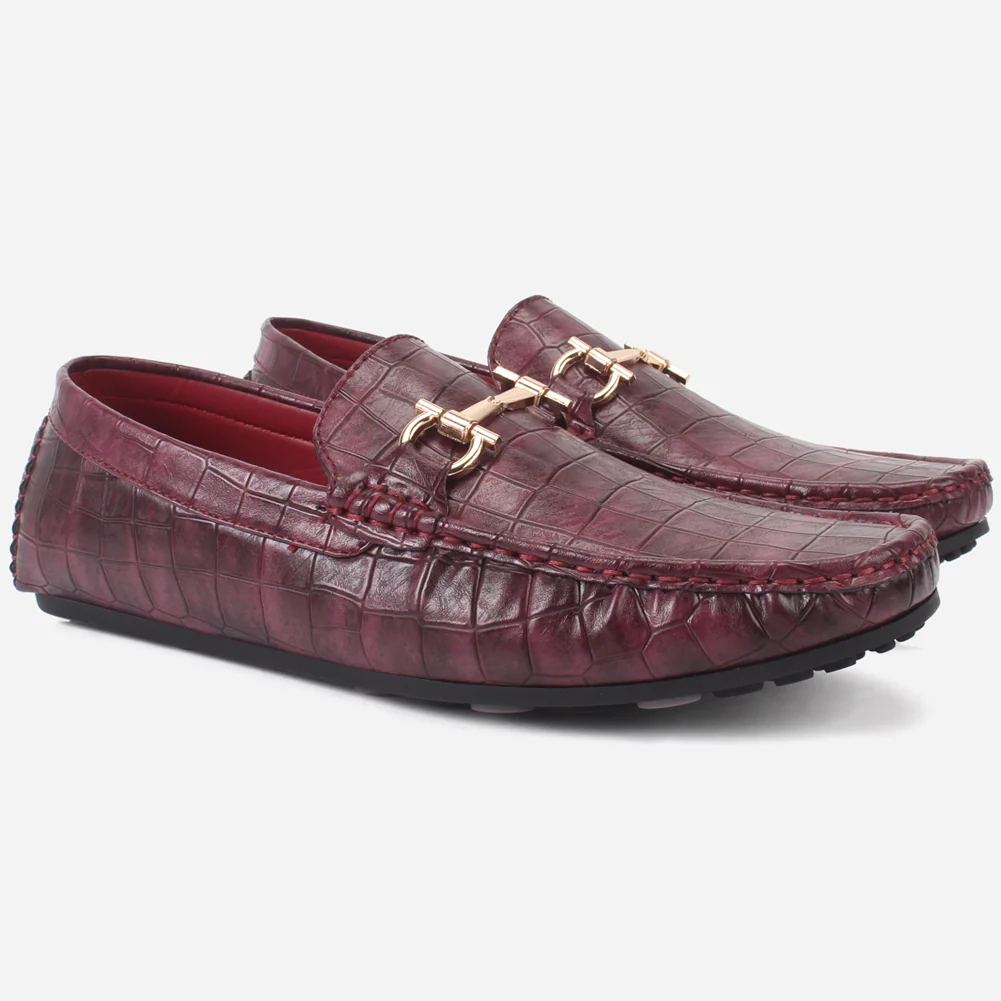 Mens "RIAX" Slip-on Trim Adorned Moccasins Shoes - Image 2