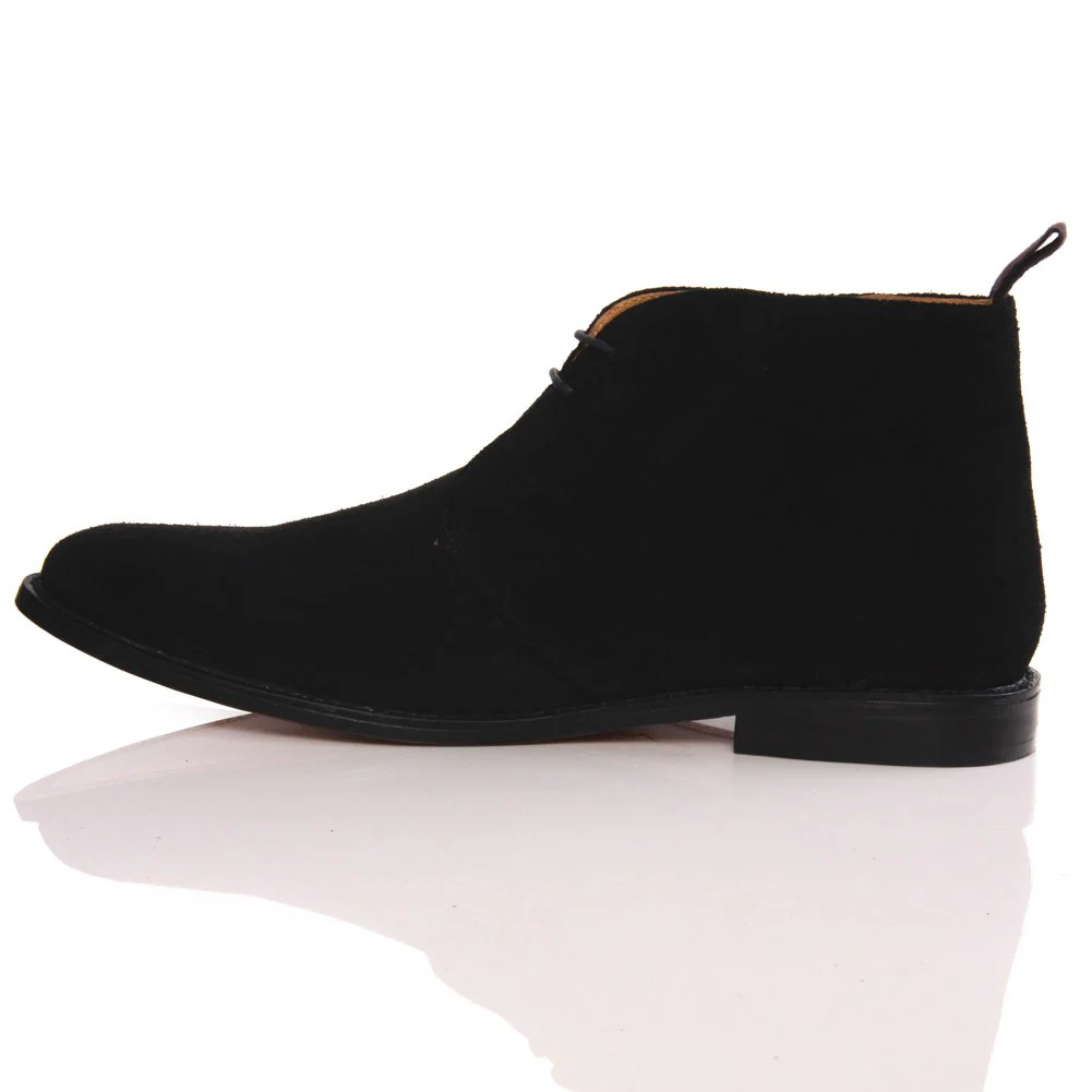 Mens ‘Rocky’ Leather Laced-up Comfy Boots Shoes - Image 3