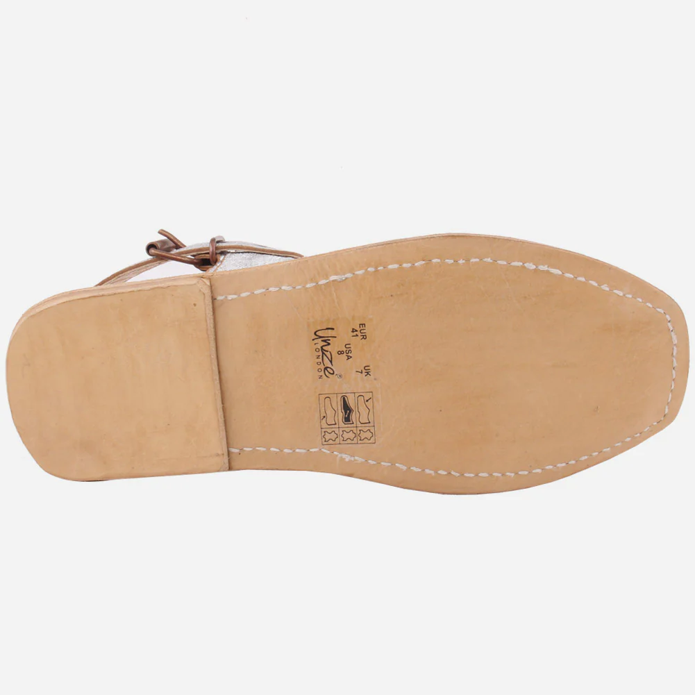 Men's "Sami" Full leather Traditional Casual Embroidered Sandals - Image 5