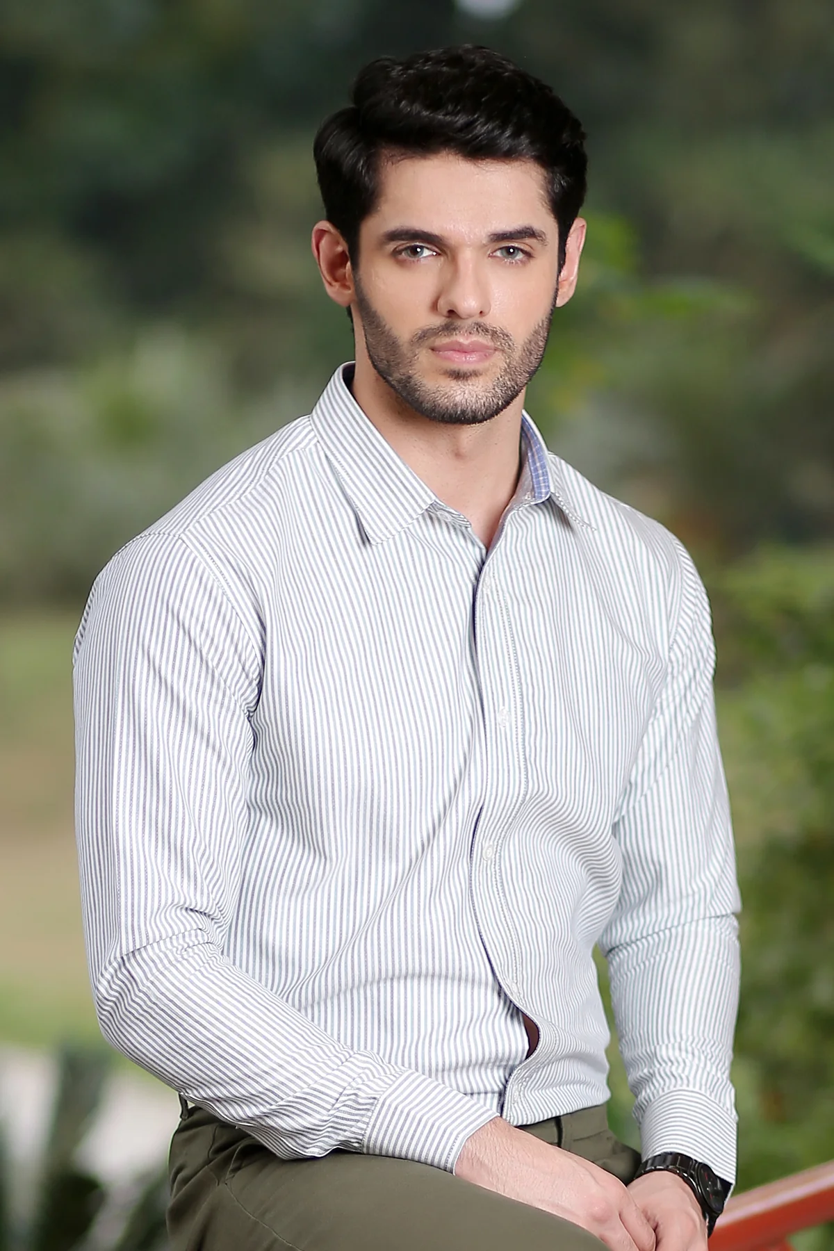 Men's "SAMSA" Cotton Full Sleeves Designer Shirt - Image 3