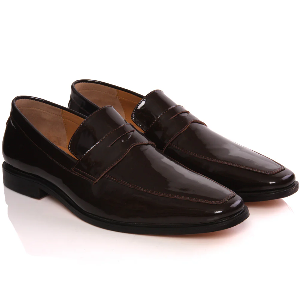 Mens 'Sev' Shiny Slipons Formal Office Shoes - Image 2