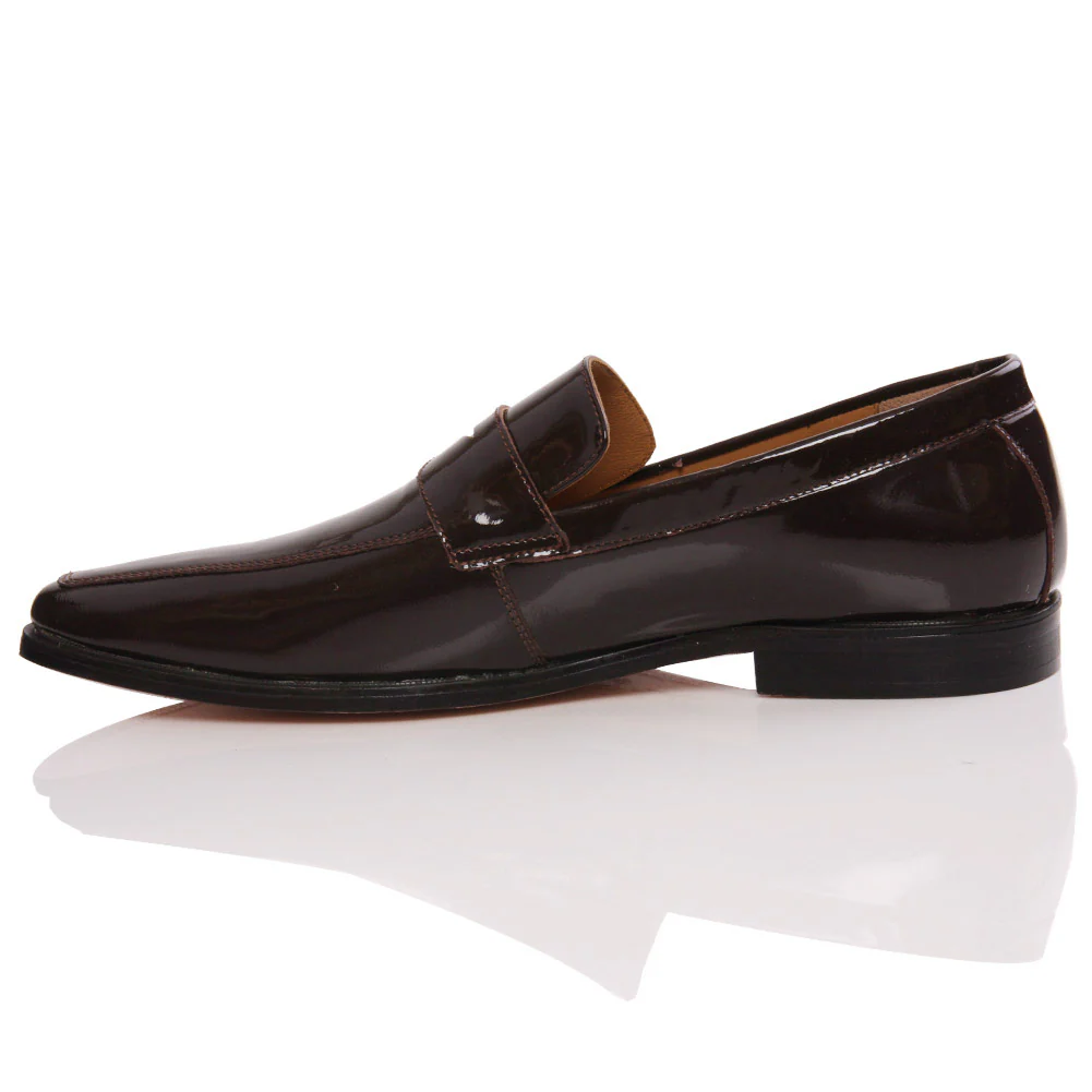 Mens 'Sev' Shiny Slipons Formal Office Shoes - Image 3