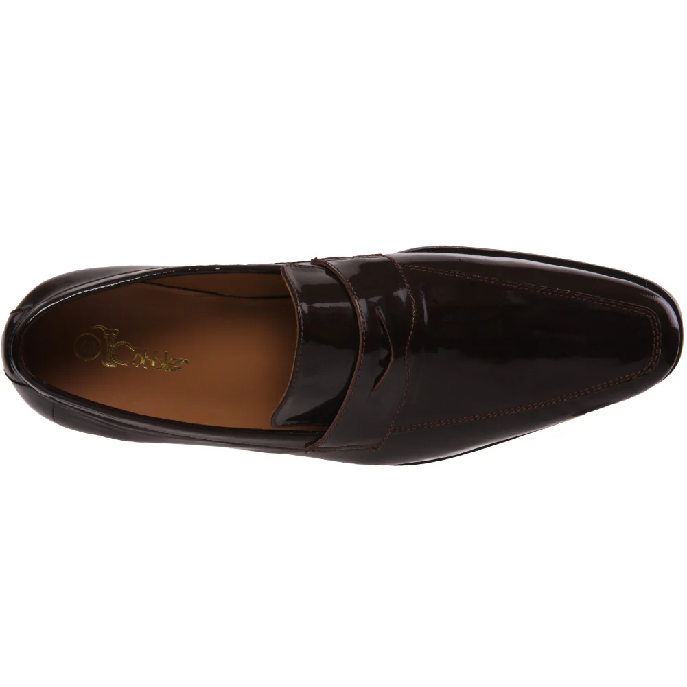 Mens 'Sev' Shiny Slipons Formal Office Shoes - Image 4