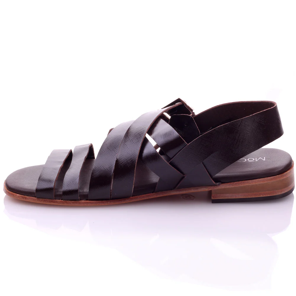 Mens ‘Spraye’ Leather Summer Flat Sandals - Image 3