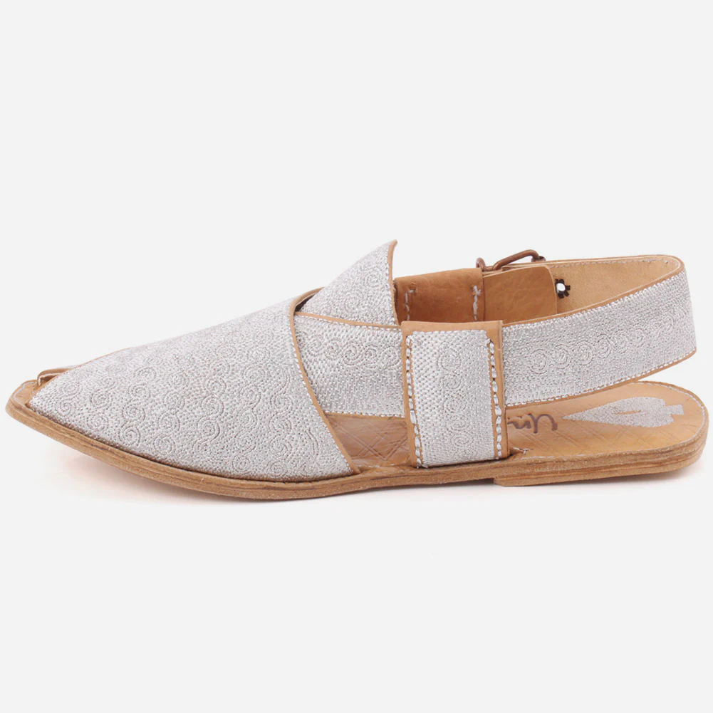 Men's "TOM" Full leather Traditional Casual Embroidered Sandals - Image 3